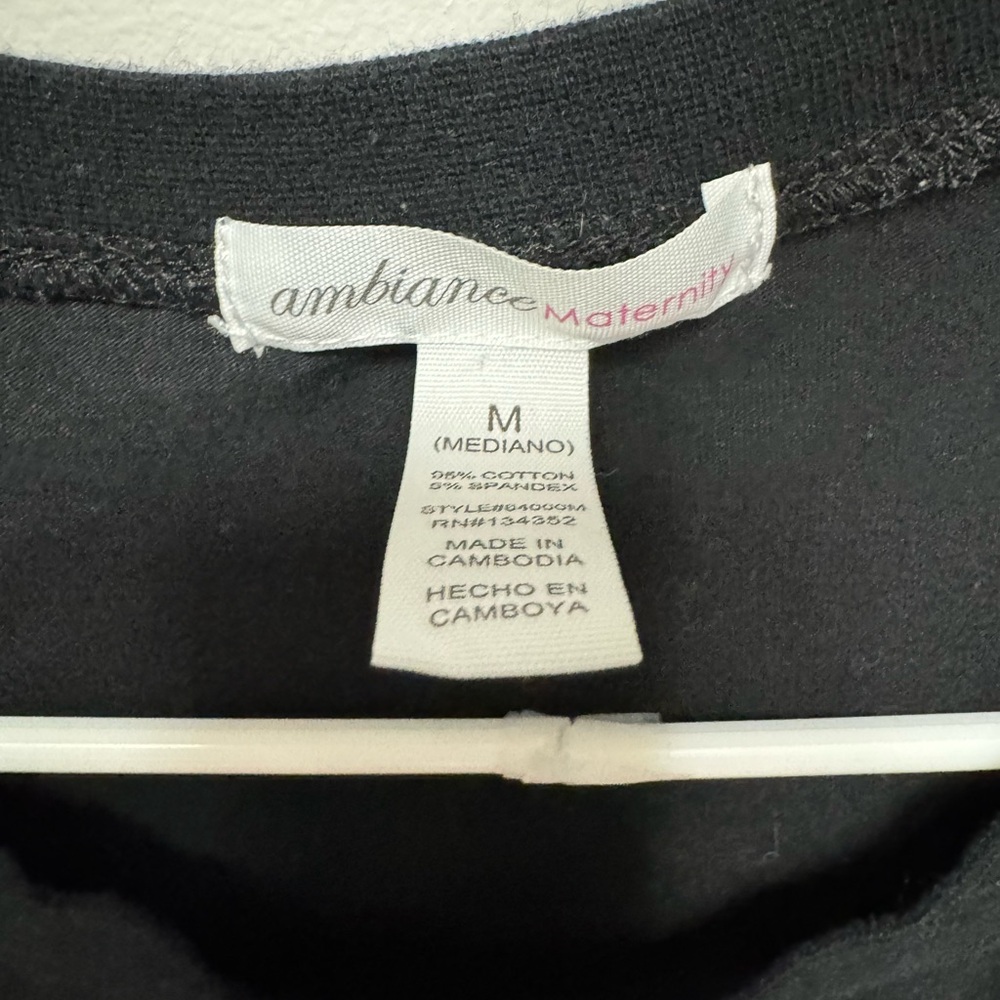 Ambiance maternity size medium black t shirt